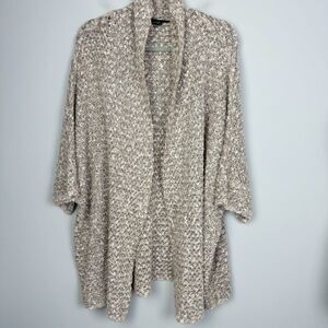 LANE BRYANT | Neutral Tan/Cream Open Front Knit Cardigan Women’s Size 14/16